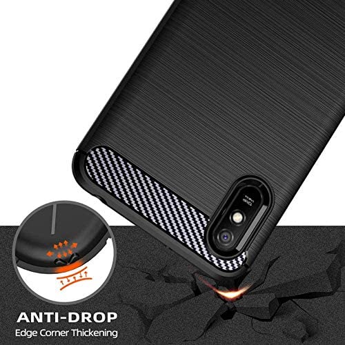 Image of Hybrid Carbon Fiber Back Case for Mi Redmi 9a / 9i / 9a Sport / 9i Sport (Black)
