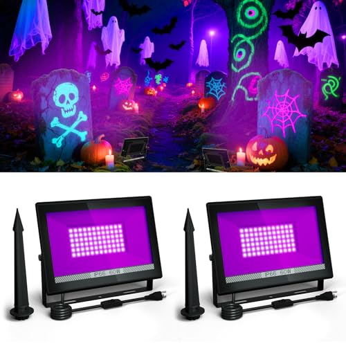 T-SUN 60W LED Black Lights, Blacklight Flood Lights...