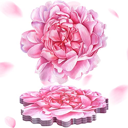 Set di 100 tovagliette all'americana rosa con motivo floreale primaverile, tovagliette di carta usa e getta, per tavolo da pranzo, feste, matrimoni, cucina, addio al nubilato, 33 x 33 cm