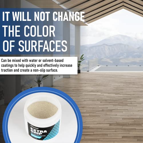 Non-Slip Paint Additive For Color Epoxy, Urethane, & Acrylic Paint - Extra Grip Anti-Skid Grit Additive Drastically Increase The Slip Resistance Of Coatings (12 Oz) #TOP4