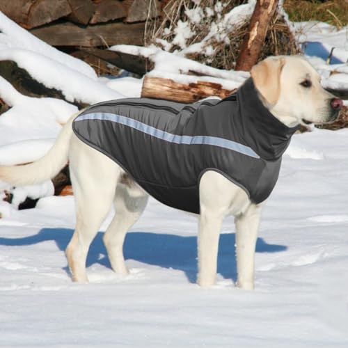 FEimaX Hundemantel Hundejacke wasserdichte Reflektierende Wintermantel mit Fleece Gefüttert Hund Welpen Warm Mantel Haustier Kleidung Wintermantel für Kleine Mittlere Große Hunde