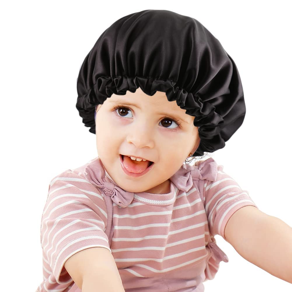 Extra Large Adjustable Double Layer Satin Hair Bonnets with Drawstring for Women Night Sleeping Long Silky Satin