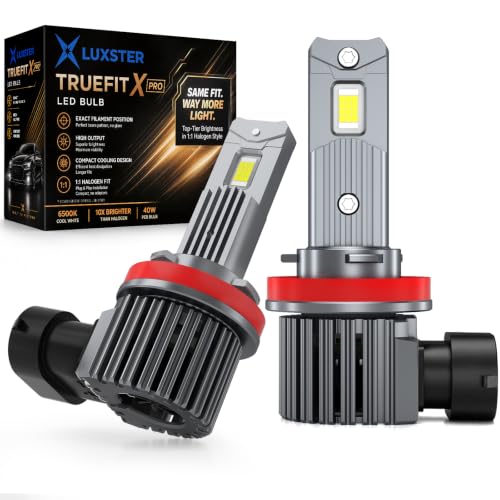 LUXSTER H11 H9 H8 TrueFit X Pro High Performance LED Bulbs (2 Pack)