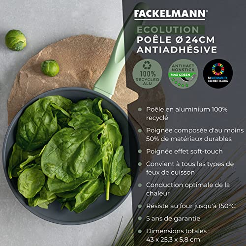 Poêle cuisson 24 cm Fackelmann : cuisinez vert et éco-responsable en famille