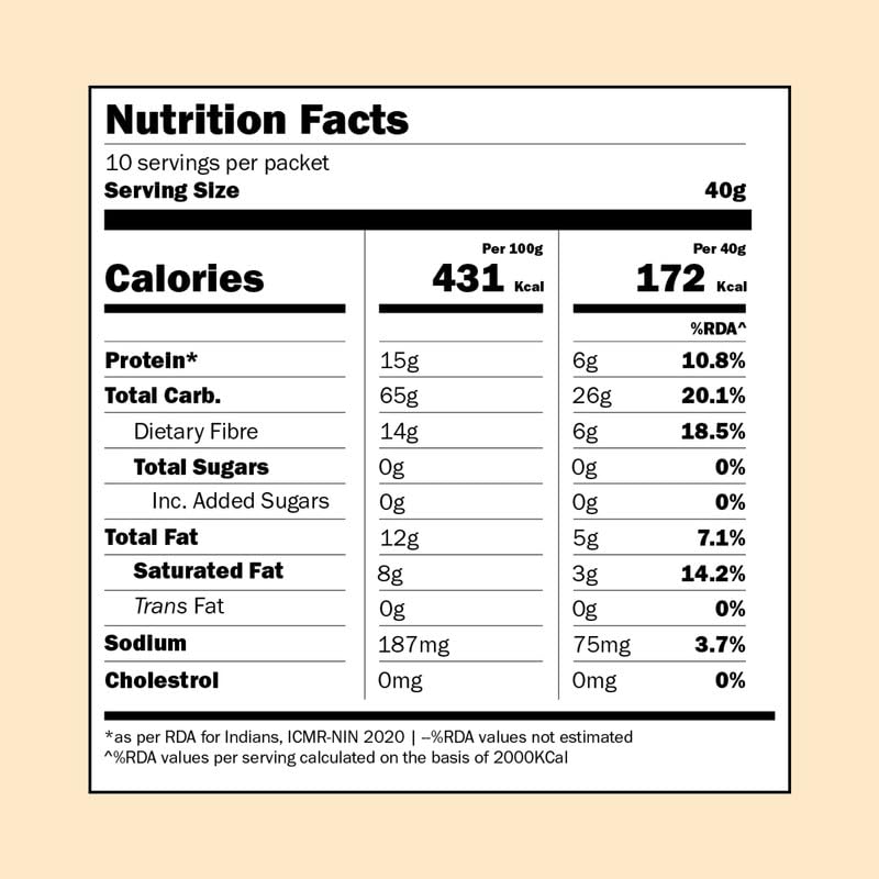 Image of Hapli Earth 6 Millet Muesli No Added Sugar | 15g Protein, High Fibre | Healthy Breakfast Cereal with Rolled Oats, Almonds, Black Raisins & 4 Seeds | No Palm Oil, No Preservatives | 400g