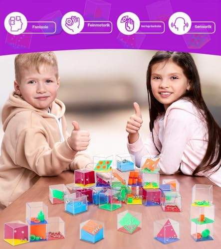 Gontence 16 Stück Geduldspiele für Kinder mit 16 lila Beutel - Knobelspiel | Mini Spiele für Kinder & Erwachsene… – Ansicht 3