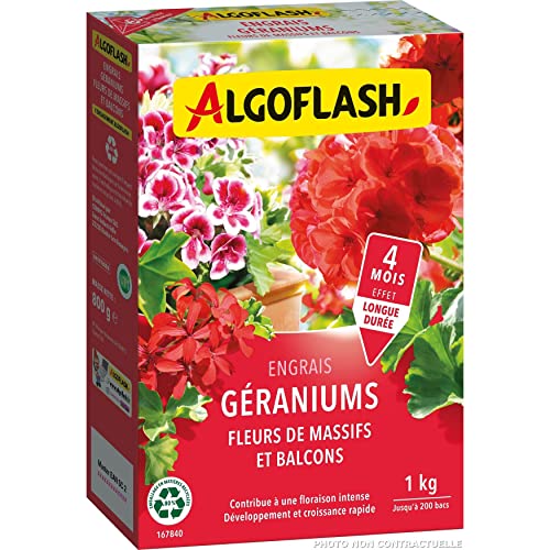 Algoflash Fertilizantes geranios, flores de macizos y balcones 1 kg