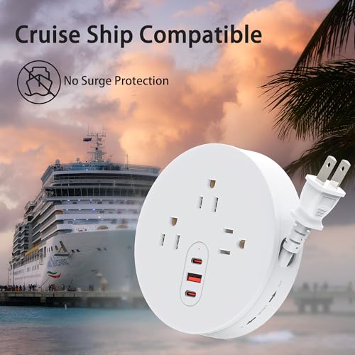 Extensión DYZYCLICAL modelo QH960-CU con 3 tomas, cable de 1.2 m, 3 puertos USB (2 USB C), 125V y 13A miniatura 7