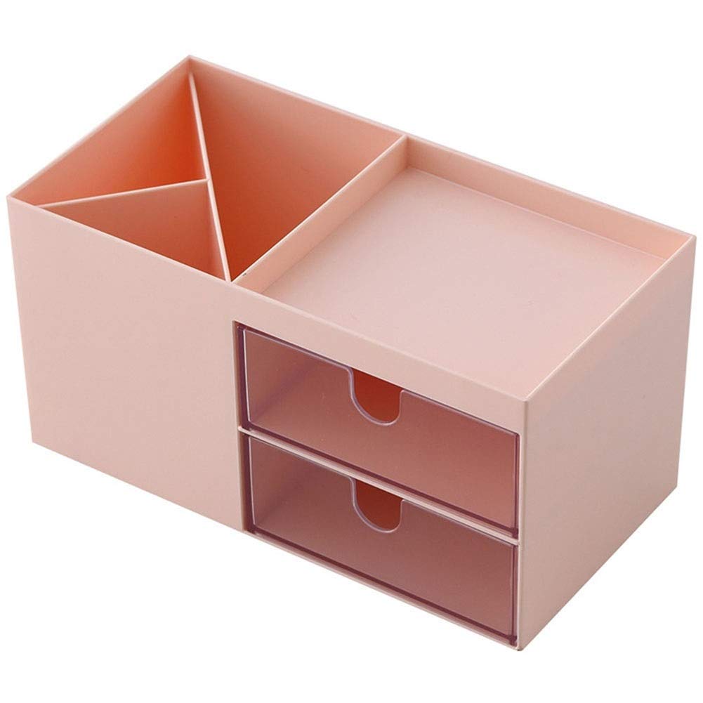 Plastikowe szuflady do makijażu Organizer Box, wielofunkcyjny organizer biżuterii do makijażu Akcesoria kosmetyczne Pudełka do przechowywania makijażu (kolor: różowy)