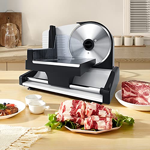 Brotschneidemaschine 200w Elektrische Allesschneider Mit Edelstahlklinge Wurstschneidemaschine Fleischschneider Mit… – Bild 3