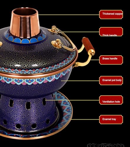 Olla pequeña para fondue de cobre puro 26 cm miniatura 6