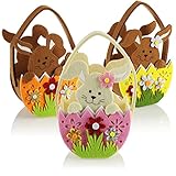 comidas de fieltro DECORACIÓN DE PASCUA: ¡La canasta de Pascua llena también es adecuada para Pascua como una hermosa decoración para el alféizar de la ventana, la mesa, la cómoda o el pasillo!
