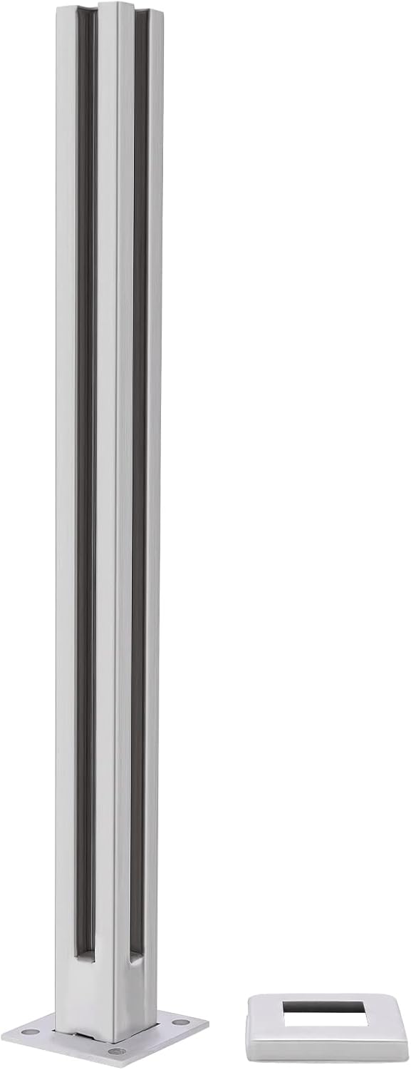 304 Stainless Steel Round Middle Post Glass Balustrade for Garden Fencing - Upgraded Railing Fence Pole Handrail for Safety and Style