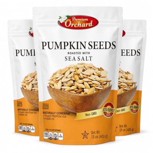 ROASTED PUMPKIN SEEDS to Eat in Shell by Premium Orchards MIXED NUTS - Salted with Sea Salt...