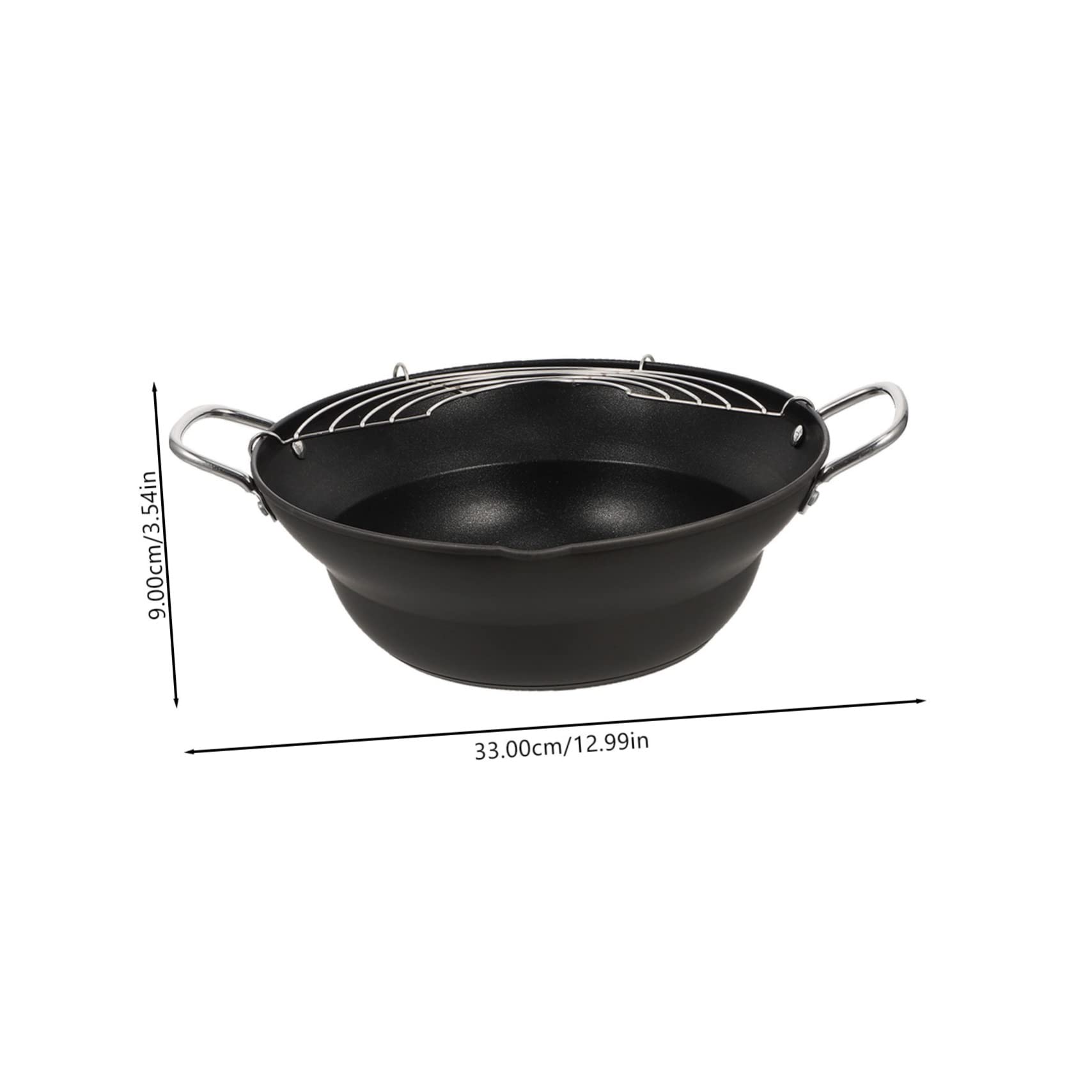 Mobestech Portable Non-stick Frying Pan Mini Electric Deep Fryer Japanese Tempura Fryer for Home Use