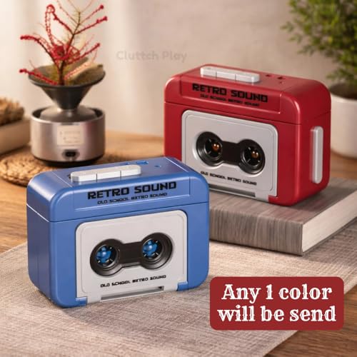 Image of Mini Retro Cassette Tape Voice Recorder Keychain