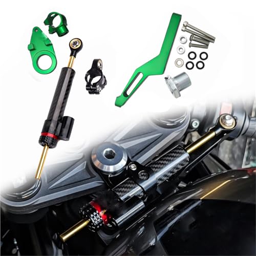 Kit support et amortisseur de direction ZX-6R 2024-2025 alu CNC vert