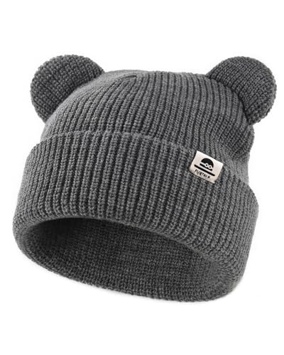 FURTALK Baby Beanie Winter Mütze mit Bärenohr für Säugling...