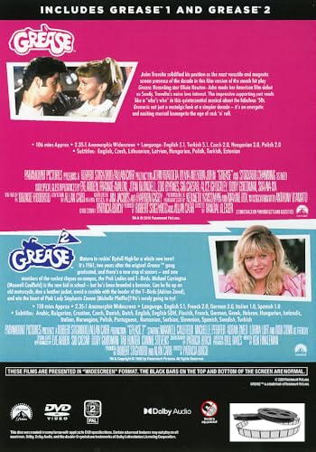 DVD Grease Pack Colección con las 2 Películas Musicales Clásicas 3