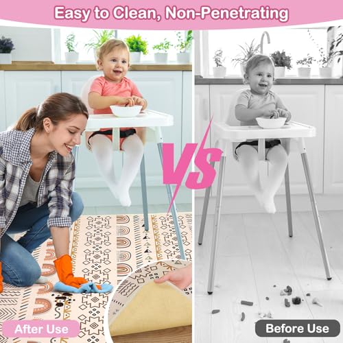 Tapis de chaise haute enfant splash mat imperméable tapis de sol