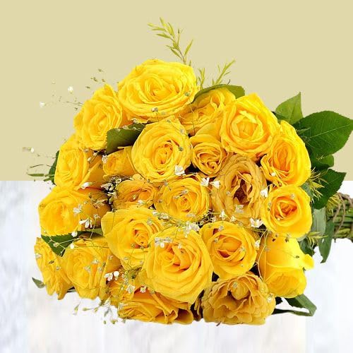 IFG's Beautiful Bouquet of YellowRoses, 24 pcs Fresh Flowers - Same Day Delivery-image-32