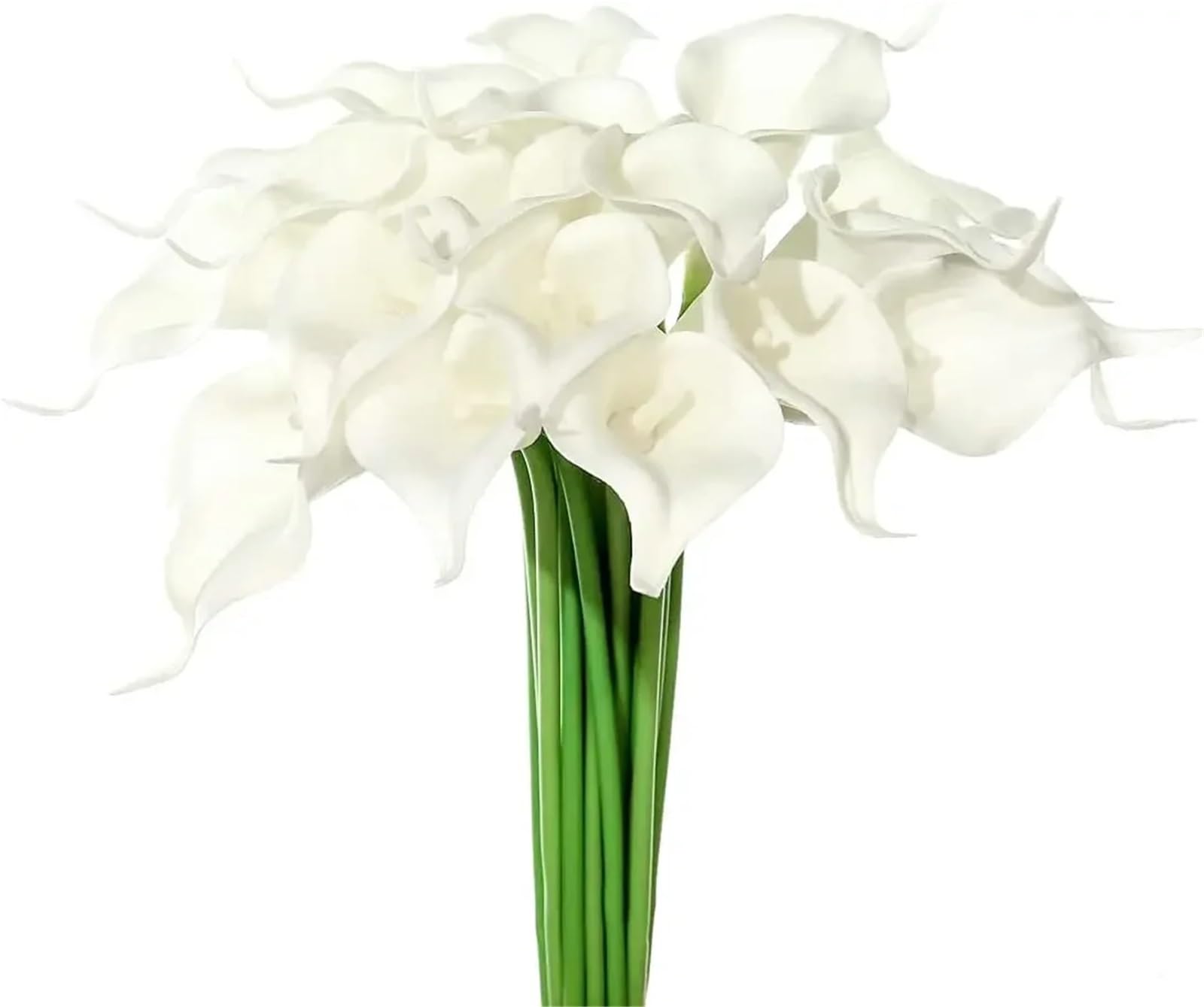FonHNDG Artificial Flower Branches Artificial Calla Lily Fake White Flowers, Wedding Bouquet, Real Touch Flower for Bride, Home, Blue, 20Pcs(Color1)