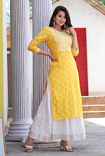 Image of Chandanicollection Women Stylish Print Rayon Kurta & Skirt Set