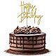 Tortendeko Happy Birthday Gold Glitzer Happy Birthday Cake Topper Golden Papier Geburtstag Cupcake Toppers für Geburtstagsparty