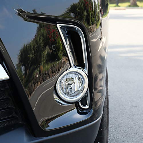Kadore for Toyota Highlander 2017 2018 2019 Chrome Front Fog Lights Cover Trim Frame 2-pc