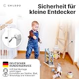 CHILDOO Y-Spindel für Treppenschutzgitter ohne Bohren [Anti-Rutsch] Treppengitter für Geländer Türschutzgitter Kindergitter Treppenschutz Gitter zum Klemmen Türgitter für Baby, Hund | 2 Stück