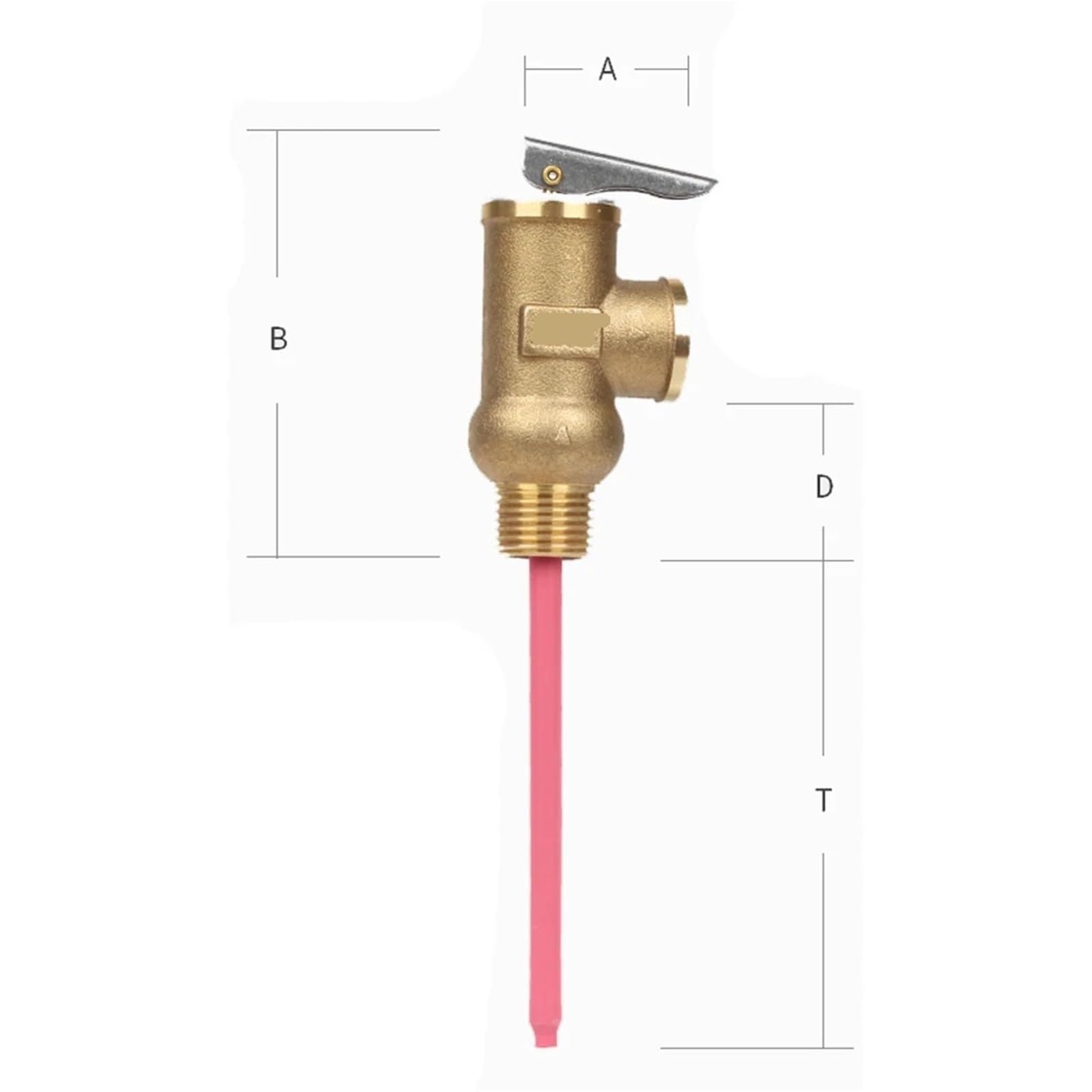 Valvola Sicurezza Ottone Valvola di sicurezza T&P 0,7-1MPa for scaldabagno | Opzioni valvola di sicurezza di sicurezza T&P 0,7/0,8/0,9/1MPa(DN20,1.0MPa)