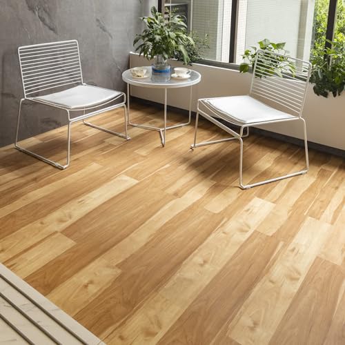 FLOREXP Vinyl Flooring - Lino Flooring with Maple Oak,Peel and Stick Floor Tiles,Self Adhesive Floor,2.0mm 36pcs Waterproof,for Kitchen Bathroom (5.02m²,Maple Oak)
