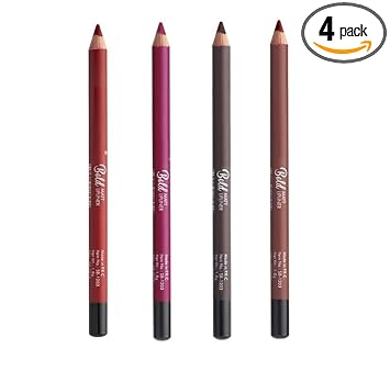 Muphin Trading Company Bold Matte Lipliner Pencil Combo Set Of 4 | Long Stay | Smudge Free | Waterproof | Creamy Lip Liner Pencil| Combo Pack Of 4