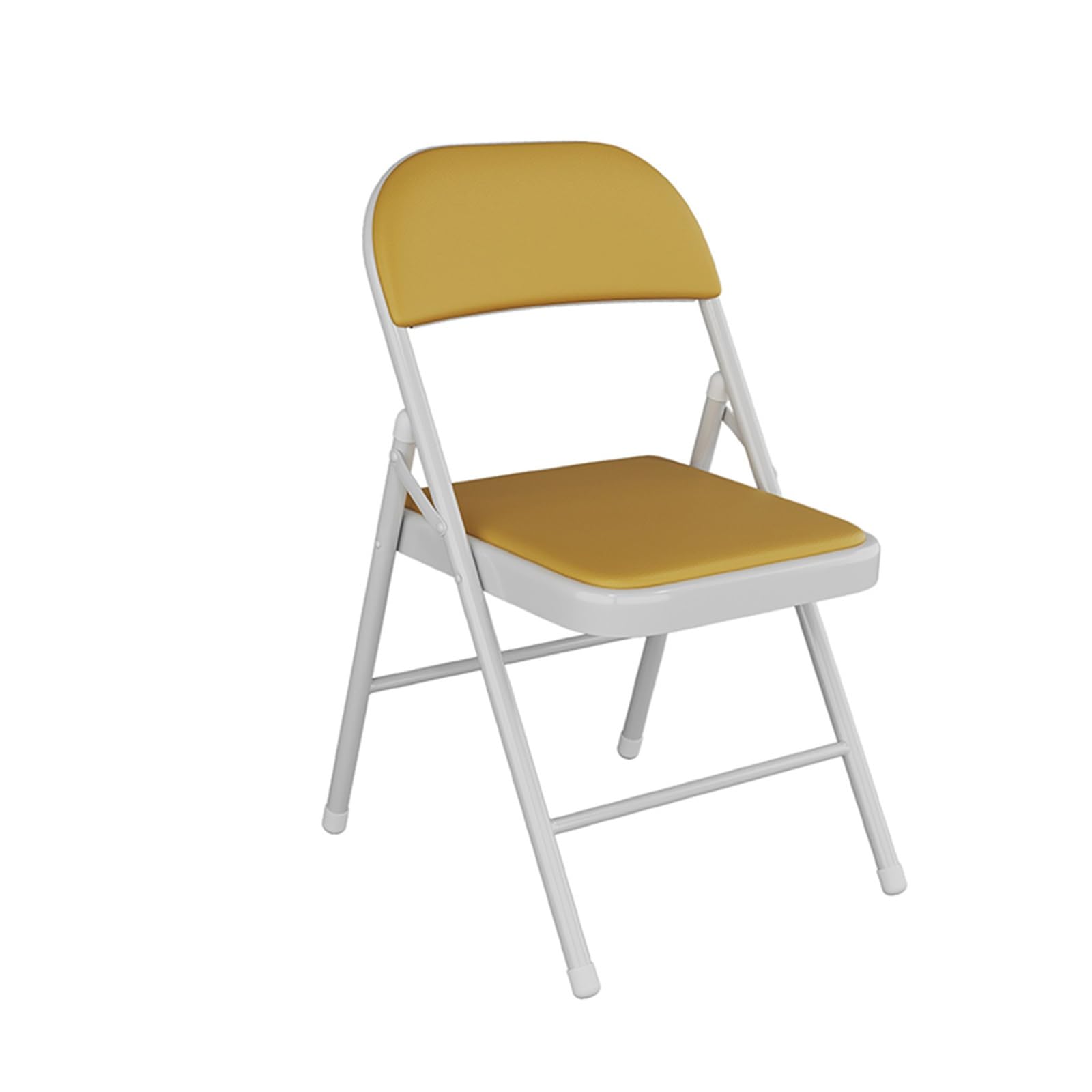 Silla de Ordenador Plegable de PU, cómoda y Resistente for estudiar en casa.(Yellow)