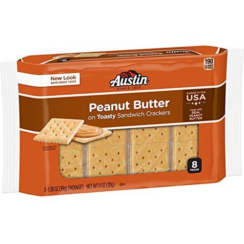 Austin, Toasty Round Crackers With Peanut Butter, 8 Count, 11.4oz Tray (Pack of 4) - image 2