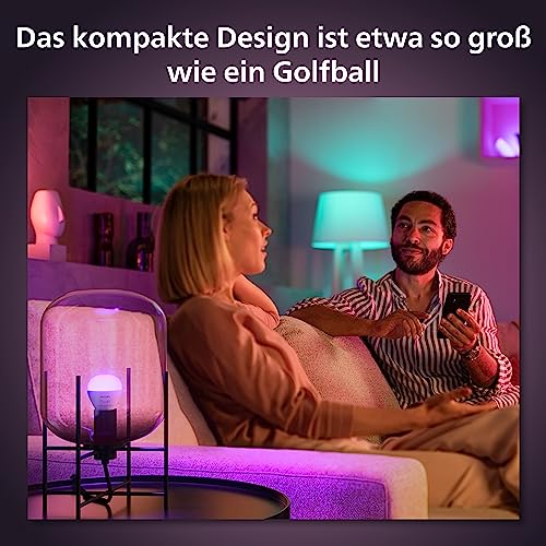Philips Hue White & Color Ambiance E14 LED Lampe (470 lm), dimmbares LED Leuchtmittel für das Hue Lichtsystem mit 16 Mio. Farben, smarte Lichtsteuerung über Sprache und App, 1er Pack 5