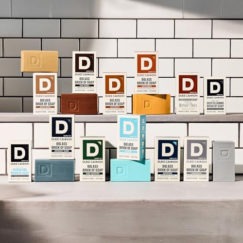 Image of Duke Cannon Supply Co. Extra Large Bar Soap Bundle - Men's Natural Bar Soap with Masculine Scents - All Skin Types - Big Brick of Soap - 3 Pack - Midway,10 oz (3 Pack)