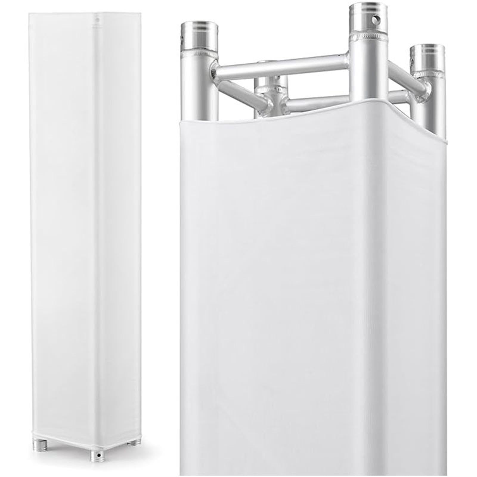 Traversenabdeckung, Traversensocke, dekorativer, zu installierender Scrim-Sleeve für Aufführungen, Messen, Festivals und Bühnenveranstaltungen, Weiß, 200 X 20 X 20 Cm