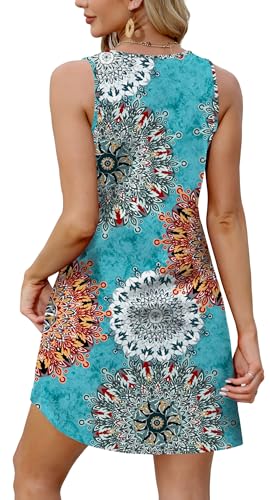 Image of XIEERDUO Summer Dresses for Women 2026 Beach Vacation Clothes V Neck Button Sundresses with Pockets