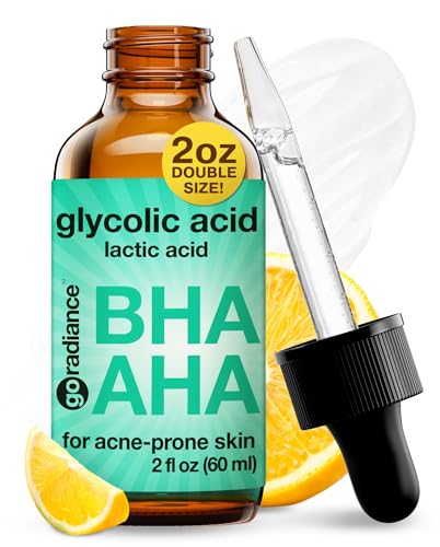 2X Bigger 2oz Glycolic Acid Exfoliant, 5% AHA BHA Serum