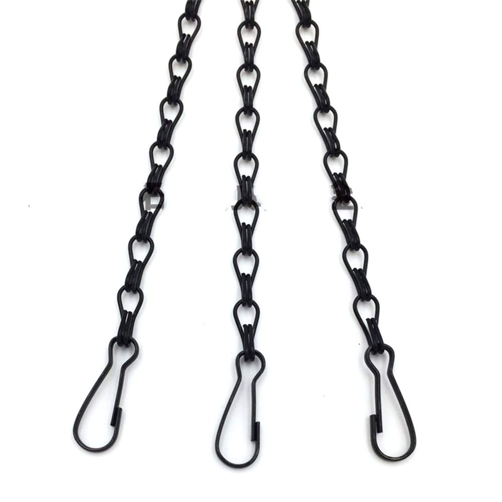 6 chaînes de suspension robustes de 55,9 cm pour panier de fleurs suspendu, 3 points pour suspension de plantes de jardin pour extérieur ou intérieur pour mangeoire, lanterne, pot de fleurs