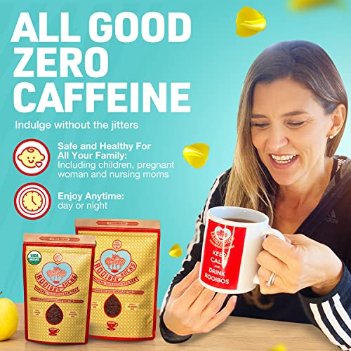 Naturally Sweet Organic Rooibos Tea - 8 Oz Premium Loose Leaf Rooibos Tea - Caffeine And Sugar Free Red Rooibos Tea With No Bitter Aftertaste And Rich In Antioxidants #TOP2