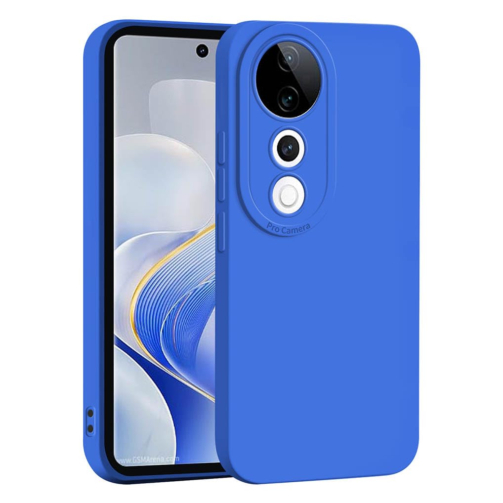 SEAHAI Case for Vivo V40 5G / Vivo V40 Pro 5G, Ultra Thin Premium Soft Silicone Phone Cover with Thickened Camera Protection Design, Shockproof TPU Bumper Fashion Case Cover - Dark Blue