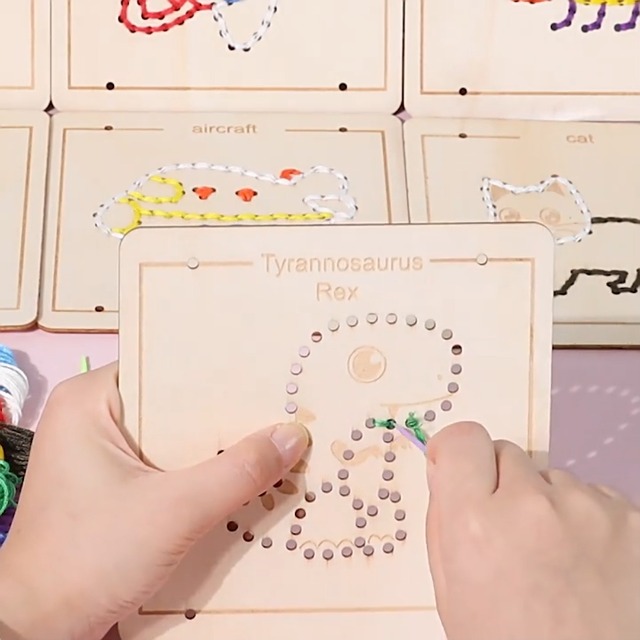 知育玩具 saint.mm1 Amazon.com: Montessori Wooden Lacing Toys for Toddlers and