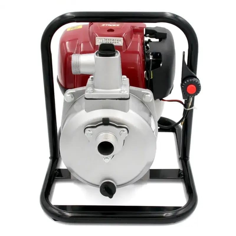 Image of Petrol Operated Agriculture Water Pump, Metal, 4-Stroke Air-Cooled Engine, for Irrigation (BS10)
