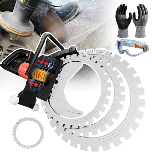 pedenencelia Sierra Circular para Hormigón: Diseño Sin Ajustes, Motor De Cobre Puro De 8900 W Y 3000 RPM | Profundidad De Corte De 29 Cm, Corte con Agua Y Sin Polvo | Sierra Circular,30cmsawblade
