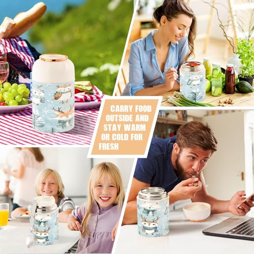 Recipiente de almuerzo para comida caliente termo de acero inoxidable 500 ml 8