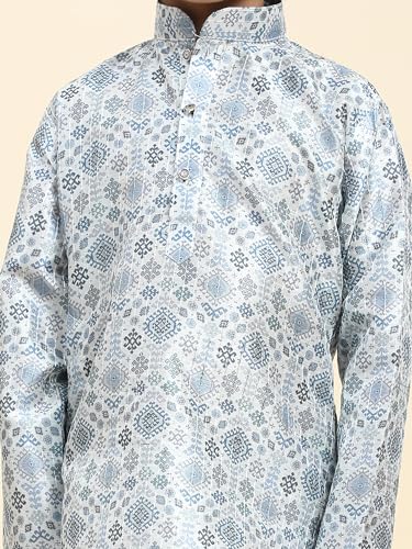 Image of Pro-Ethic Style Developer Boys Silk Kurta Pajama For Kid's Boys Ethnic Wear | Jacquard Silk Kurta Pajama (S-236)