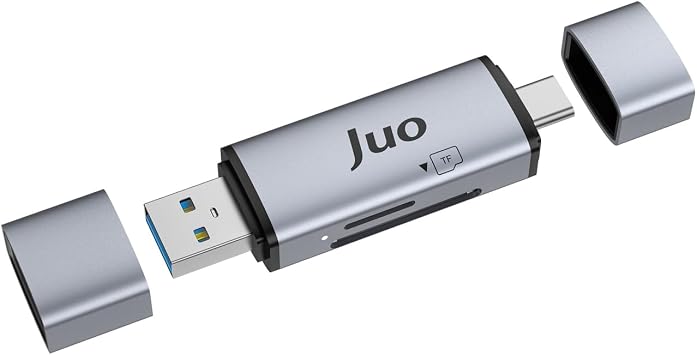 Juo USB 3.2 Type-C and USB-A OTG SD and Micro SD Memory Card Reader