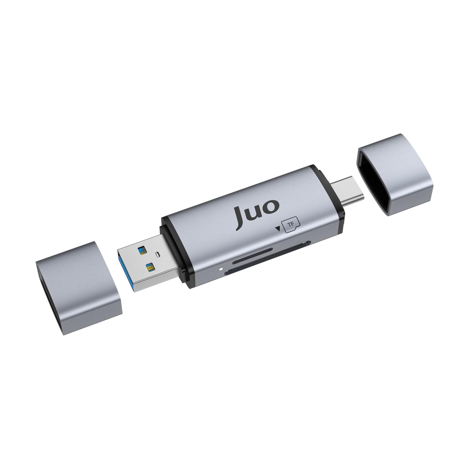 Juo USB 3.2 Type-C ve USB-A OTG SD ve Micro SD Hafıza Kart Okuyucu